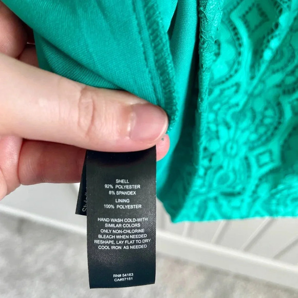 Jessica Howard Lace Emerald Shift Dress - Picture 6 of 6